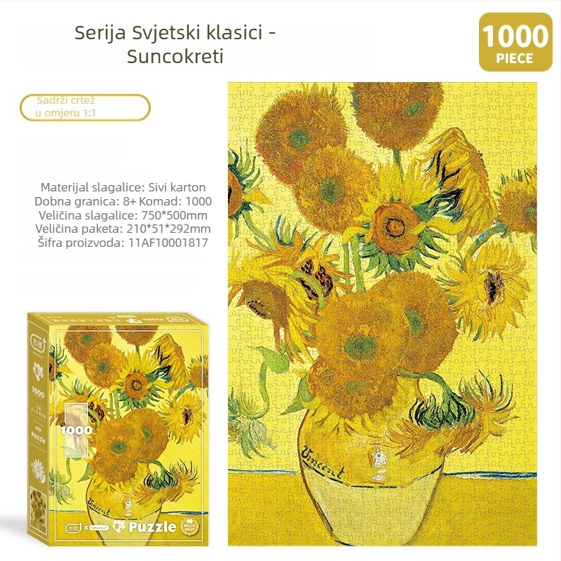 1000-dijelni papirnati puzzle za odrasle s motivima Tiananmenov trg, Zabranjeni grad i Hram neba; srednja težina, edukativna igra za opuštanje, dekorativna ilustracija.