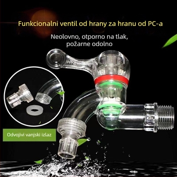 Priključak za perilicu rublja s keramičkim jezgrom, prozirno PC kućište, otporno na eksplozije, upravljanje jednim ručnim pokretom, nazivni tlak 1,6 MPa