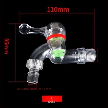 Priključak za perilicu rublja s keramičkim jezgrom, prozirno PC kućište, otporno na eksplozije, upravljanje jednim ručnim pokretom, nazivni tlak 1,6 MPa
