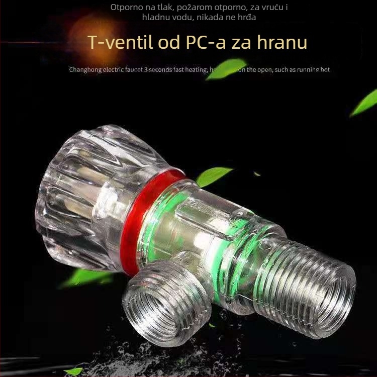 Priključak za perilicu rublja s keramičkim jezgrom, prozirno PC kućište, otporno na eksplozije, upravljanje jednim ručnim pokretom, nazivni tlak 1,6 MPa