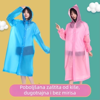 Odrasli EVA kišni pončo – lagano, tkanina 0,15 mm, 150 g, spojeni stil ponča