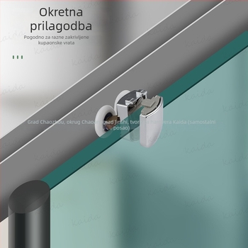 Rola za klizna vrata tuš-kabine, materijal: nehrđajući čelik i bakar, model: Bouncing wheel, nosivost 200 kg