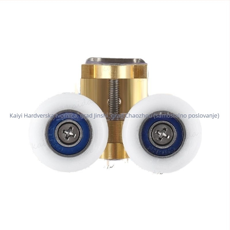 Rola za klizna vrata tuš-kabine, materijal: nehrđajući čelik i bakar, model: Bouncing wheel, nosivost 200 kg