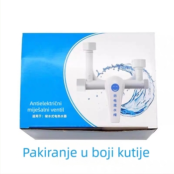 Antielektrični mješavac za bojler – miješanje tople i hladne vode, izlaz u obliku U, potpuno plastičan, zidna montaža