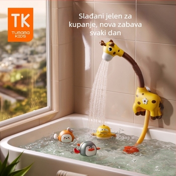 TUMAMAKIDS Igračka za kupanje za bebe – Životinjska tema, vodena igra s tušem (0-2 godina)
