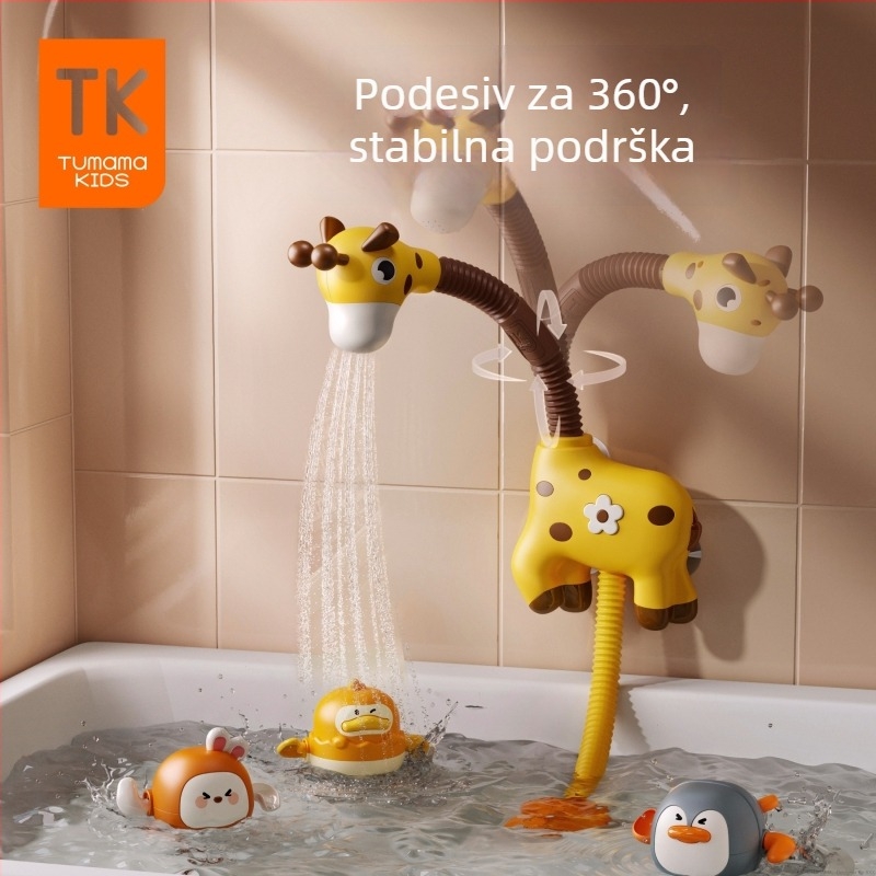 TUMAMAKIDS Igračka za kupanje za bebe – Životinjska tema, vodena igra s tušem (0-2 godina)