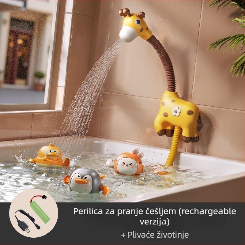 TUMAMAKIDS Igračka za kupanje za bebe – Životinjska tema, vodena igra s tušem (0-2 godina)