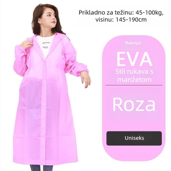 EVA debeli pončo za kišu za odrasle, unisex – za planinarenje i aktivnosti na otvorenom