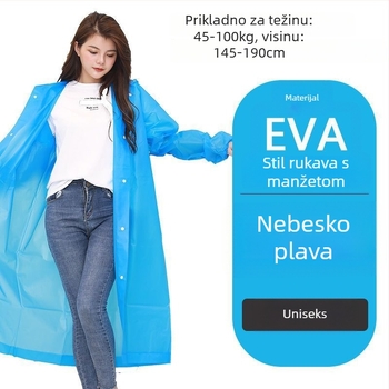 EVA debeli pončo za kišu za odrasle, unisex – za planinarenje i aktivnosti na otvorenom