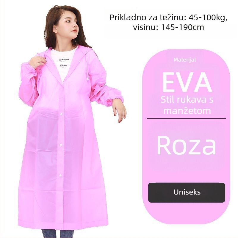 EVA debeli pončo za kišu za odrasle, unisex – za planinarenje i aktivnosti na otvorenom