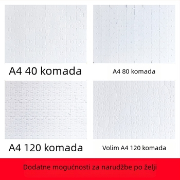Puzzle za prijenos topline s perl završetkom, prazna slika, DIY-prijateljski, 120 komada, papir
