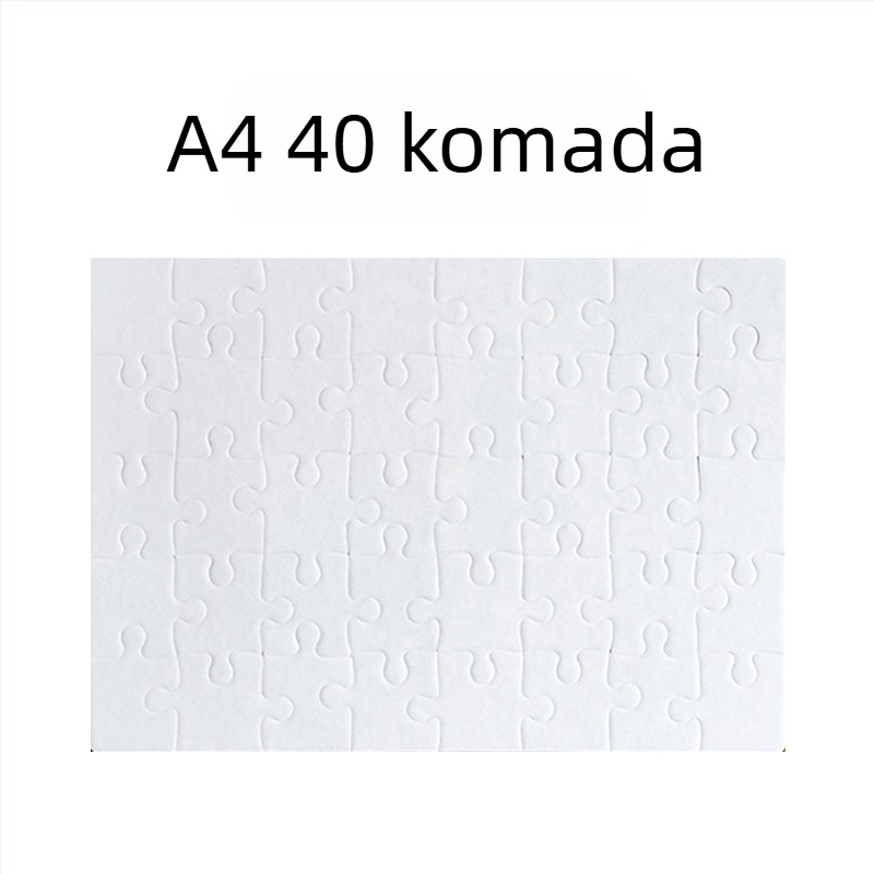 Puzzle za prijenos topline s perl završetkom, prazna slika, DIY-prijateljski, 120 komada, papir