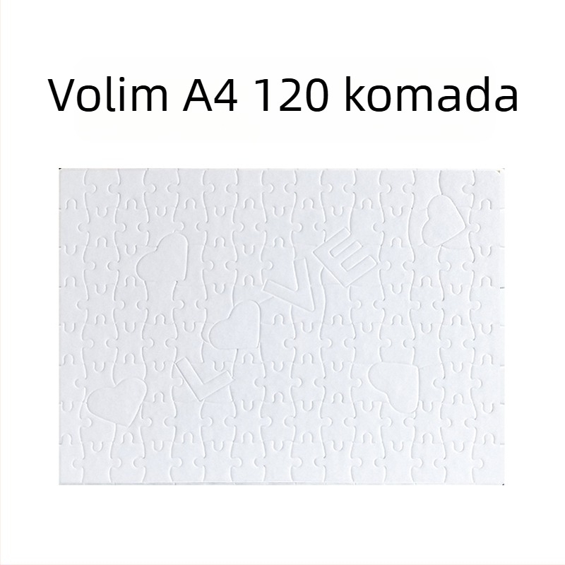 Puzzle za prijenos topline s perl završetkom, prazna slika, DIY-prijateljski, 120 komada, papir