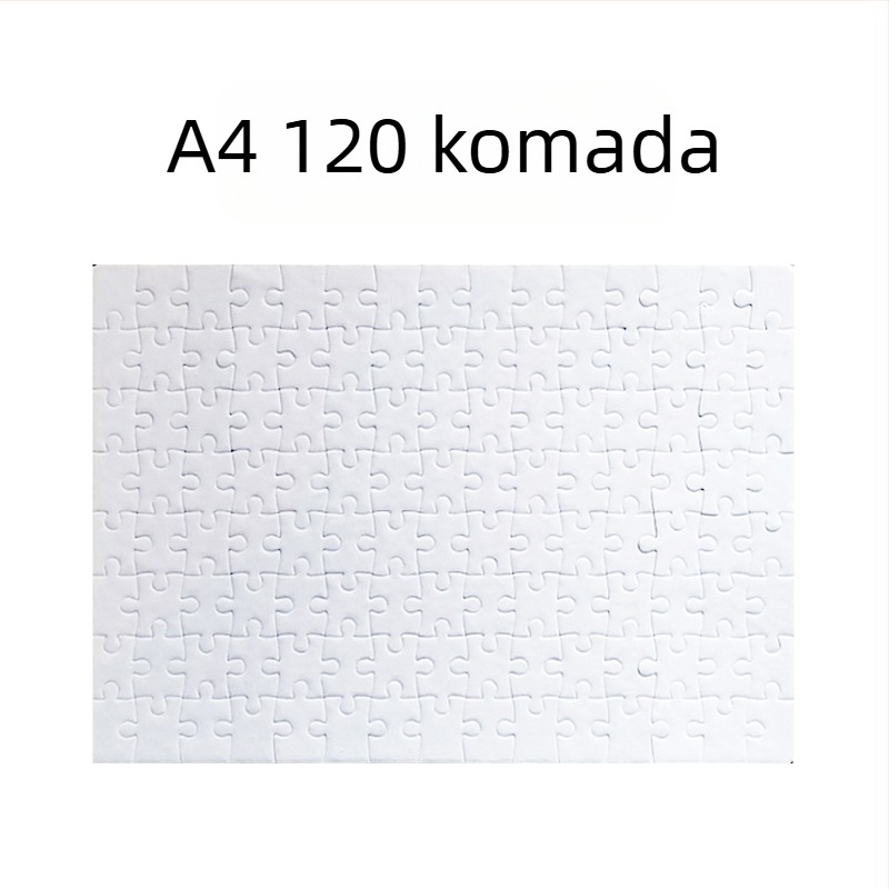 Puzzle za prijenos topline s perl završetkom, prazna slika, DIY-prijateljski, 120 komada, papir