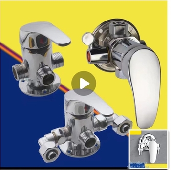 Zidni trokutasti bakreni tuš miješalica, keramički kartridž, 0–90°C, 0,6 MPa, model 6575