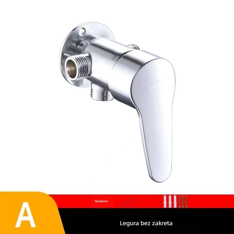 Zidni trokutasti bakreni tuš miješalica, keramički kartridž, 0–90°C, 0,6 MPa, model 6575