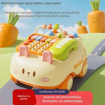 Dječja automobilska višefunkcionalna igračka s imitacijom telefona, s glazbom i pričama (Materijal: plastika; Napajanje: obične baterije; Dobna skupina: 4–6 godina; Funkcije: glazba/zvučni efekti)