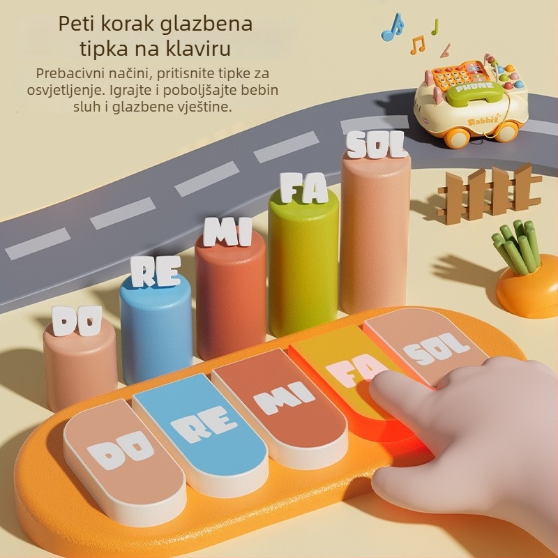 Dječja automobilska višefunkcionalna igračka s imitacijom telefona, s glazbom i pričama (Materijal: plastika; Napajanje: obične baterije; Dobna skupina: 4–6 godina; Funkcije: glazba/zvučni efekti)