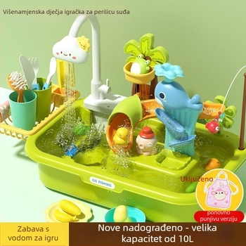 JuLeBaby simulacijska kuhinjska igračka – s funkcijom perilice posuđa, plastika, za djecu 0–3 godine