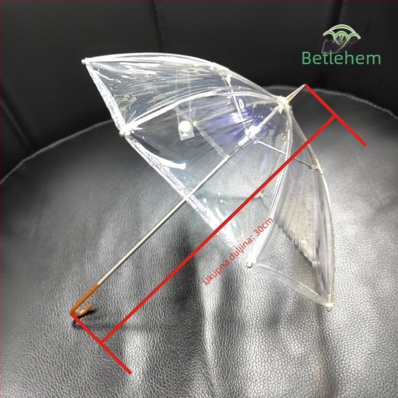 BJD Eva lutka kišobran - dugačak držak, parasol za igru u Lolita stilu, 8 rebara od legure, tkanina 210t, ručno otvaranje, ispis logotipa, prilagodljiva mogućnost