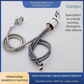 Ventil za miješanje za tuš i masažnu kadu za frizerski salon, keramičko jezgro ventila, cinkova legura, model 8, kromirani premaz, podizni način otvaranja, prilagodljivo