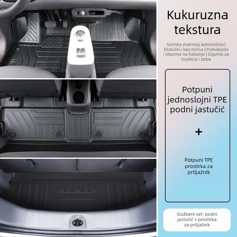 Changan TPE automobilske podne prostirke – model 2024, Lumin okružni gornji sloj i prostirka prtljažnika