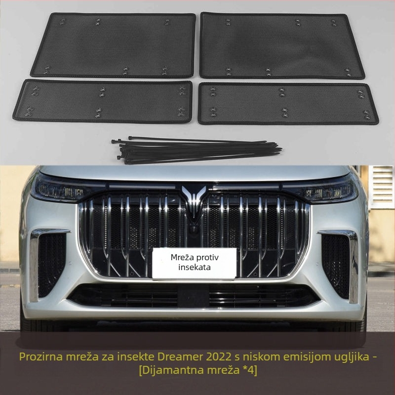 Automobilska mreža protiv insekata s zaštitom spremnika vode, zlatna čelična mreža, otvori 2 mm, promjer žice 1–2 mm, vijek trajanja 5–10 godina