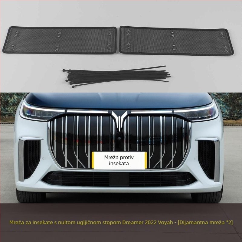 Automobilska mreža protiv insekata s zaštitom spremnika vode, zlatna čelična mreža, otvori 2 mm, promjer žice 1–2 mm, vijek trajanja 5–10 godina