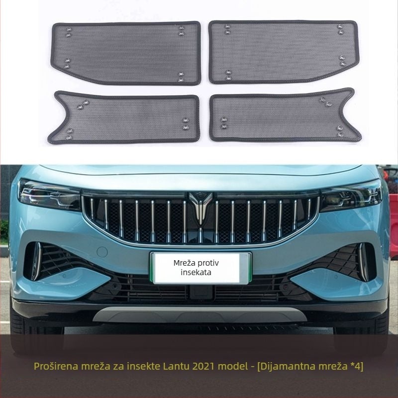 Automobilska mreža protiv insekata s zaštitom spremnika vode, zlatna čelična mreža, otvori 2 mm, promjer žice 1–2 mm, vijek trajanja 5–10 godina