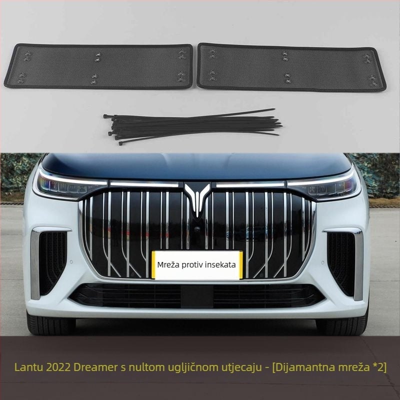 Automobilska mreža protiv insekata s zaštitom spremnika vode, zlatna čelična mreža, otvori 2 mm, promjer žice 1–2 mm, vijek trajanja 5–10 godina