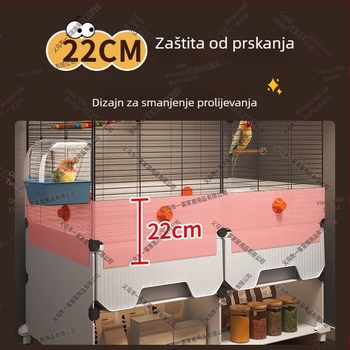 Kavez za papige, metalna konstrukcija, otporan na prskanje, za ptice, luksuzni dizajn vila stila