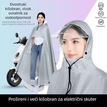 Kišono pončo za električna vozila, debeli Oxford platno, vodootporan PVC sloj, za jednu osobu, prilagodljivo