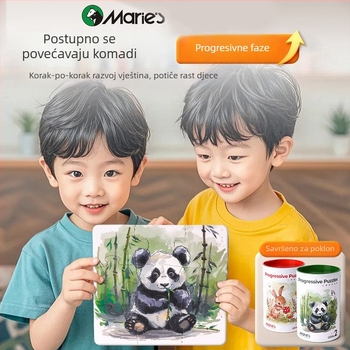 Dječja papirnata slagalica s umjetničkom ilustracijom, uzrast 4-6 godina, DIY prilagodba dostupna