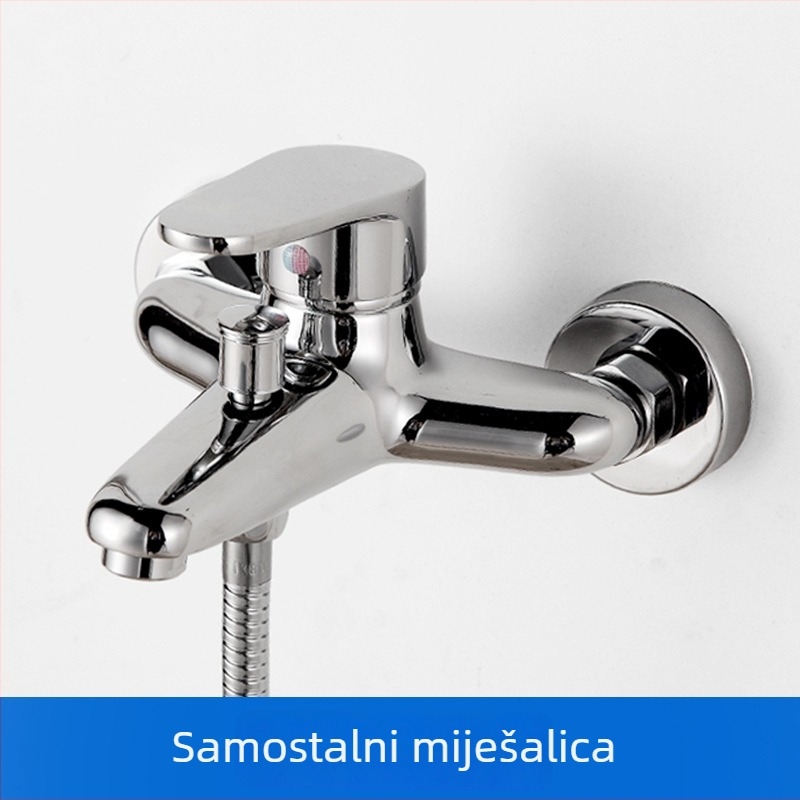 Kupaonska miješalica s bakrenim tijelom, model S83035, keramičko jezgro, 0–90°C, 0.8–1 MPa