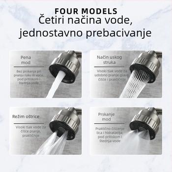 Zidni električni kuhinjski faucet s keramičkim jezgrom ventila, nehrđajući čelik s brušenim završnim slojem, model YLP-F012