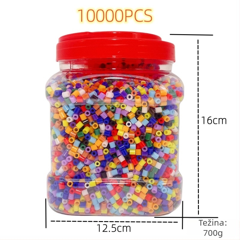 5mm Fusion Spell beads – višebojne DIY slagalica perle, plastika, šarena kutija, OEM logotip