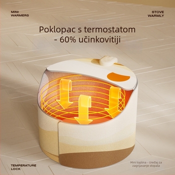 Pod stolom grijac za stopala — mehanički rad, USB napajanje, 220V, 800W