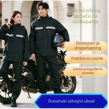 Razdvojeni kišni komplet za vozače: Oxford platno, PU vodootporni sloj, normalna debljina, moguć ispis logotipa