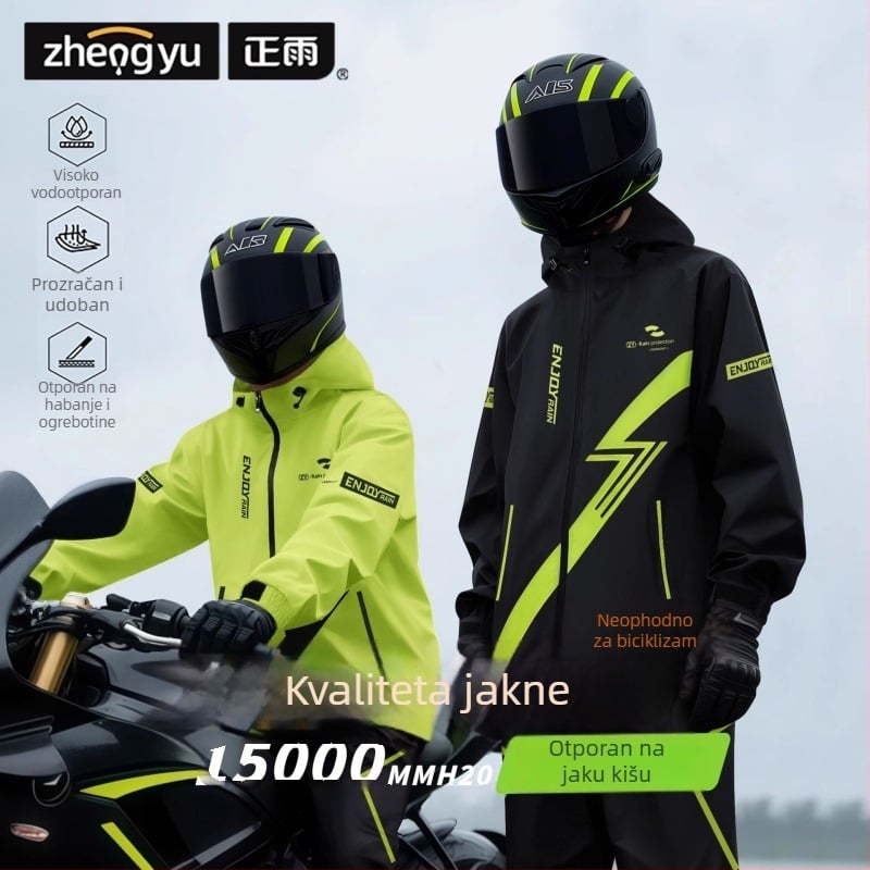 Podijeljeno odijelo za kišu za vozače s debelim kišnim hlačama za motocikl/e-bike