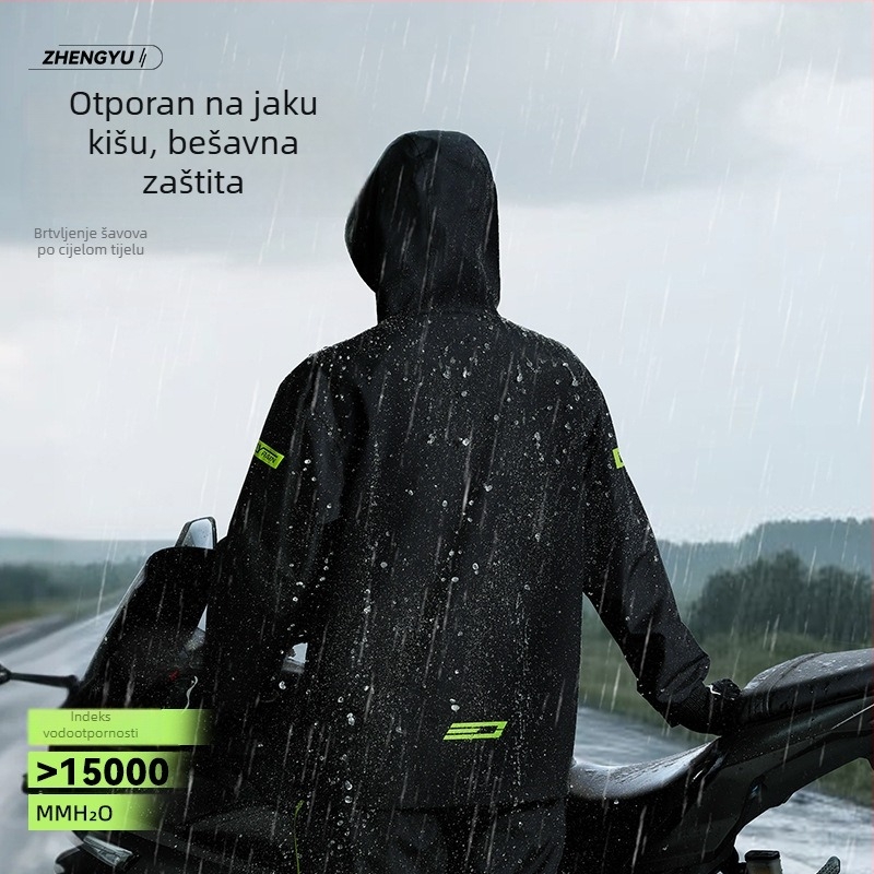 Podijeljeno odijelo za kišu za vozače s debelim kišnim hlačama za motocikl/e-bike