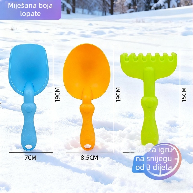 Set alata za kopanje snijega za djecu — plastični alati, za uzrast 4–6 godina, vanjska igra sa snijegom