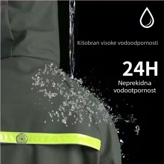 Razdijeljeni kišni kaput za vožnju biciklom, Oxford platno, debljina tkanine 23, PVC vodootporni sloj