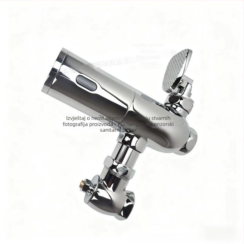 Senzorska pedala dvostruke namjene za ispiranje klozeta, DC/AC napajanje po izboru, tlak vode 4 kg, vrijeme ispiranja 6–8 s, izlaz 1 inč