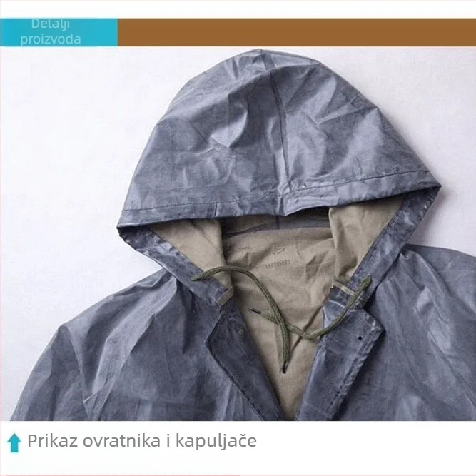 Podijeljeno kišobran pončo, Oxford tkanina, debela tkanina, PVC vodootporni sloj, za odrasle