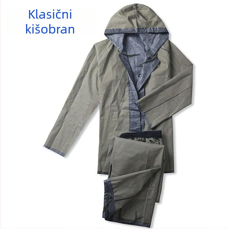 Podijeljeno kišobran pončo, Oxford tkanina, debela tkanina, PVC vodootporni sloj, za odrasle