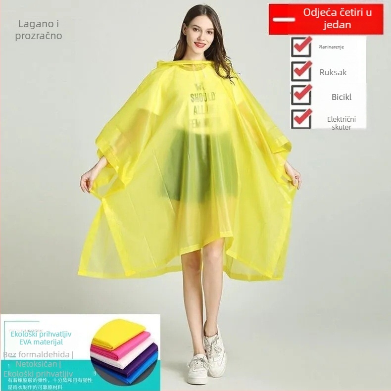EVA kišno pončo za odrasle, unisex, za outdoor planinarenje i biciklizam, debela tkanina 20s, PVC ljepilo sloj