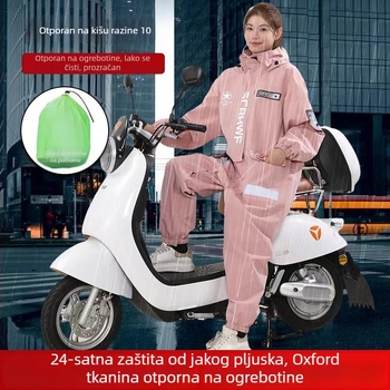 Odrasli potpuno vodootporni kišni pončo za vožnju električnim biciklom i motociklom, prozračan.
