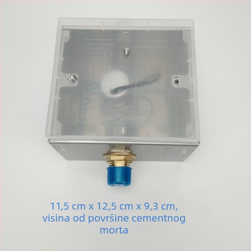 Senzorski ventil za ispiranje za zidne urinare i squat WC-ove, model 8060ab, napajanje AC/DC, tlak vode 0,2–0,6 MPa, vrijeme ispiranja 6 s, nehrđajući čelik