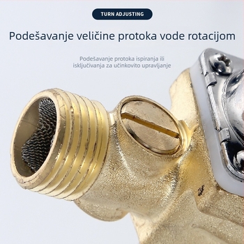 Zaokang senzor urinarni ventil s integriranim IR-om, potpuno automatsko ispiranje, DC napajanje, materijal mesing/nerđajući čelik
