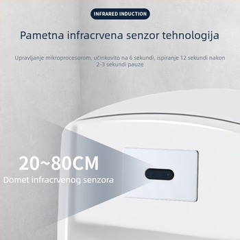 Zaokang senzor urinarni ventil s integriranim IR-om, potpuno automatsko ispiranje, DC napajanje, materijal mesing/nerđajući čelik